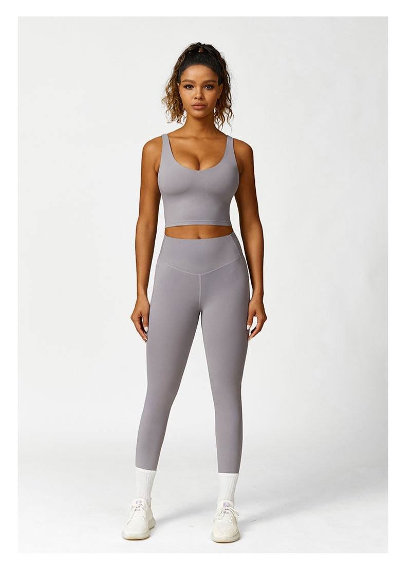 L2929# Women Yoga Bra Shorts Pants Set