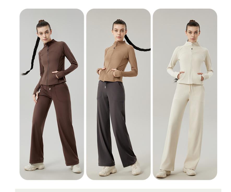 1916# Women Tank Jackets Pants Set
