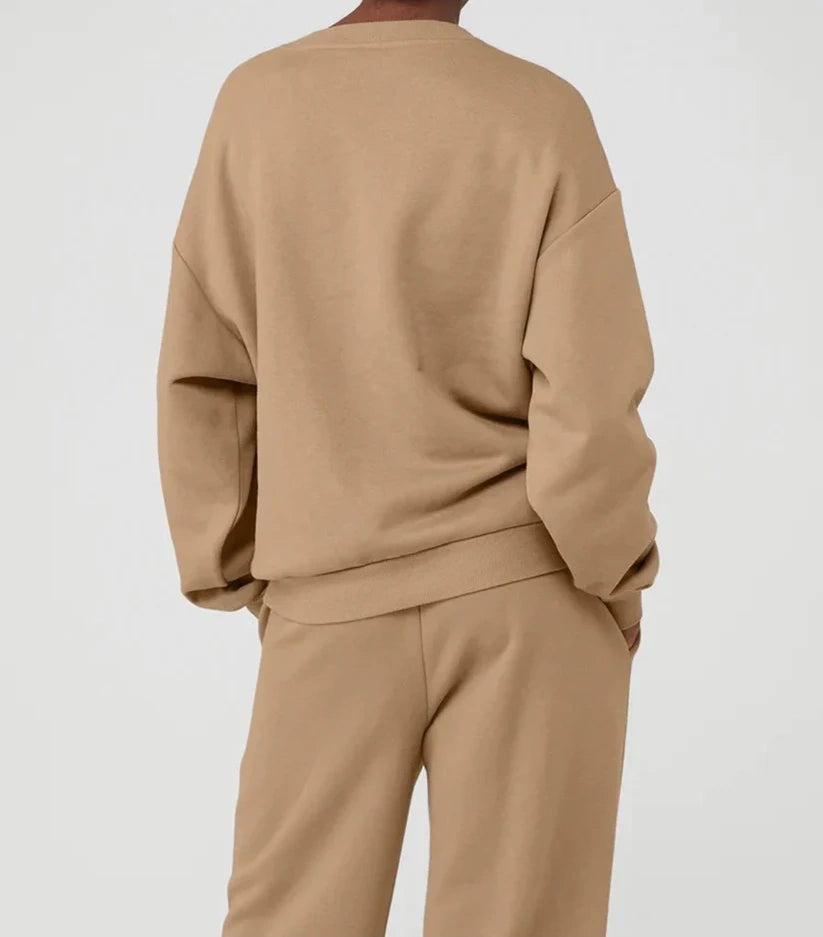 518# A 3D Silver Logo Women Yoga Pullover And Pants Set