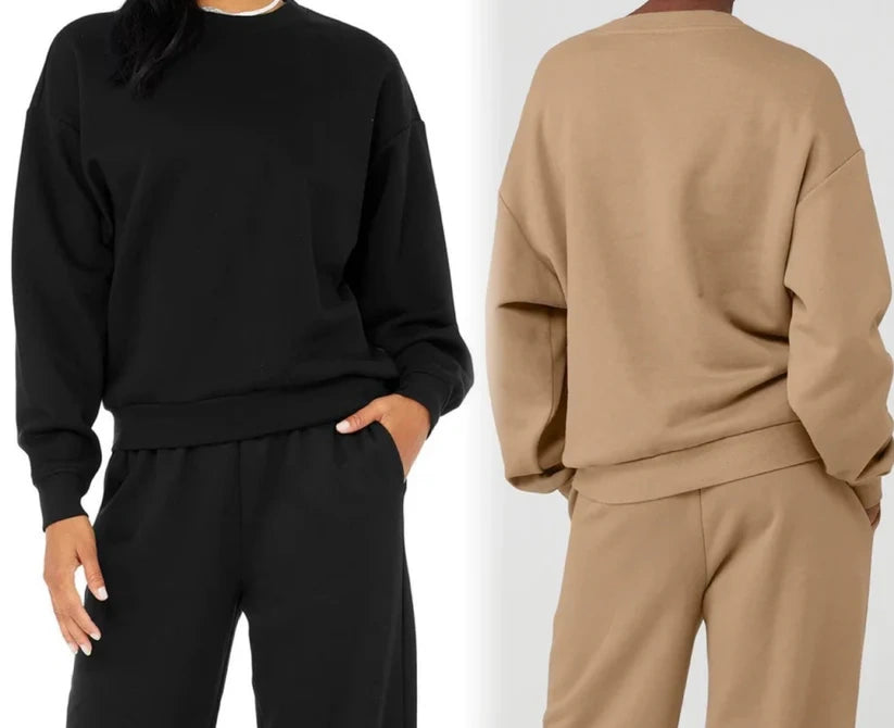 518# A 3D Silver Logo Women Yoga Pullover And Pants Set