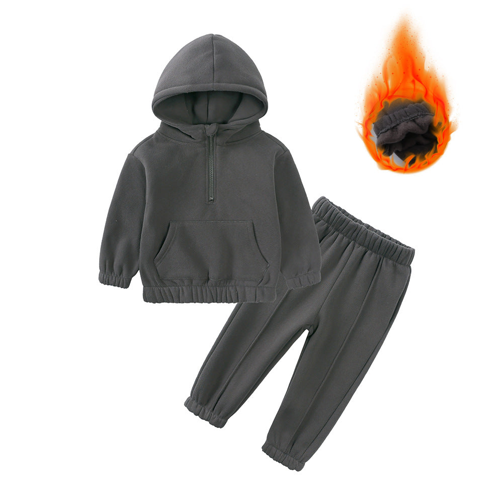 85# AL Kids 3DLogo Hoodies Pants Set