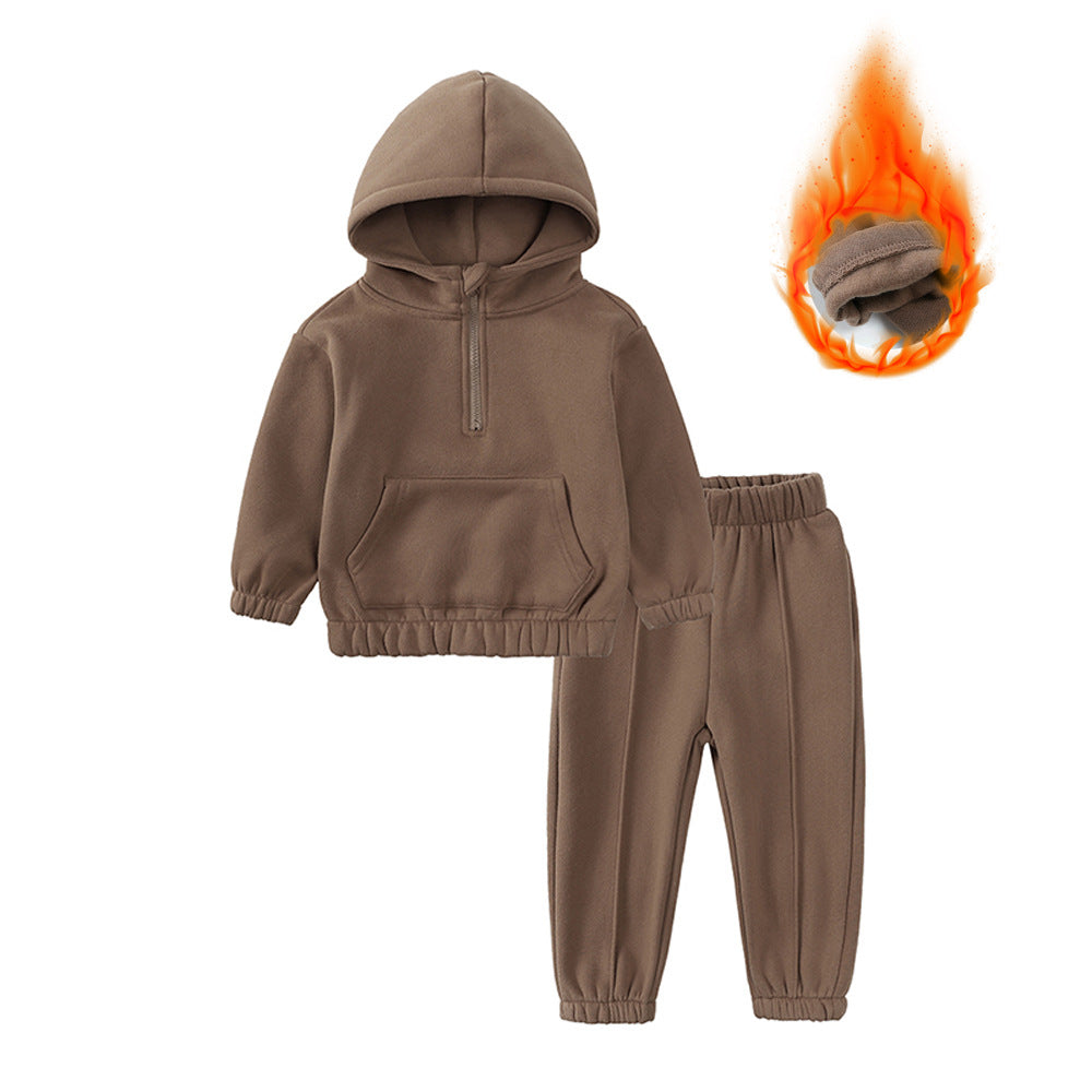85# AL Kids 3DLogo Hoodies Pants Set