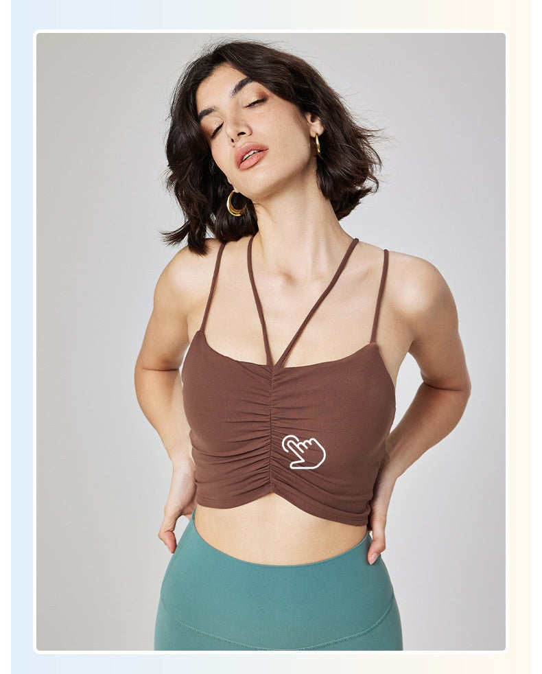 L2245# Women Yoga Bra Shorts Set