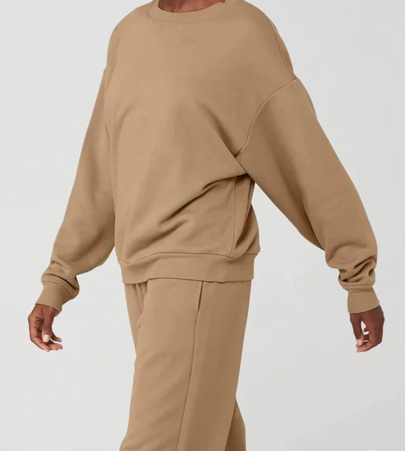 518# A 3D Silver Logo Women Yoga Pullover And Pants Set
