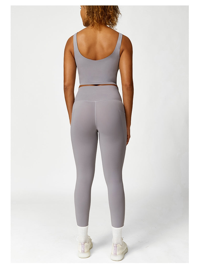 L2929# Women Yoga Bra Shorts Pants Set
