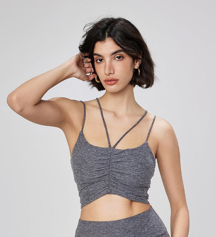 L2245# Women Yoga Bra Shorts Set