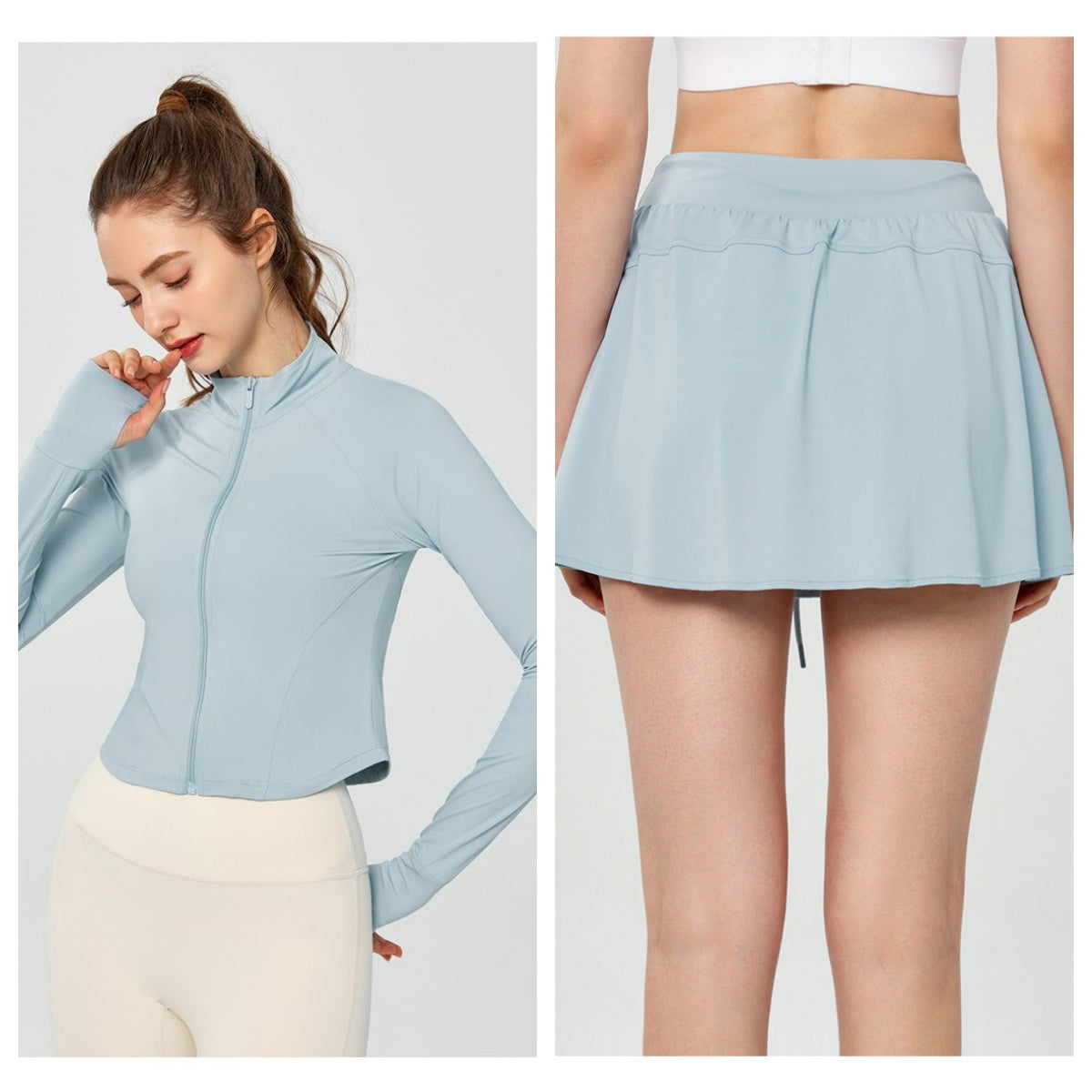 L2668# Women Sunscreen Jackets And Skirts Set