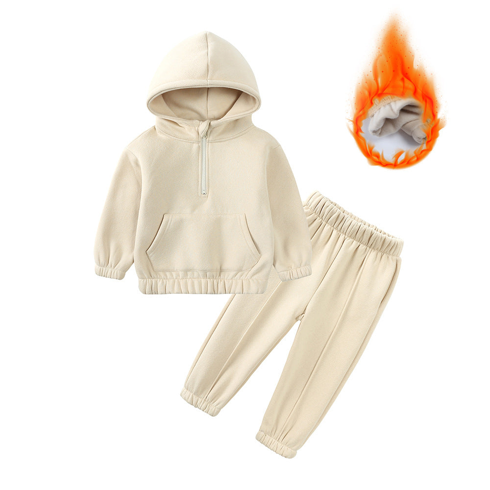 85# AL Kids 3DLogo Hoodies Pants Set