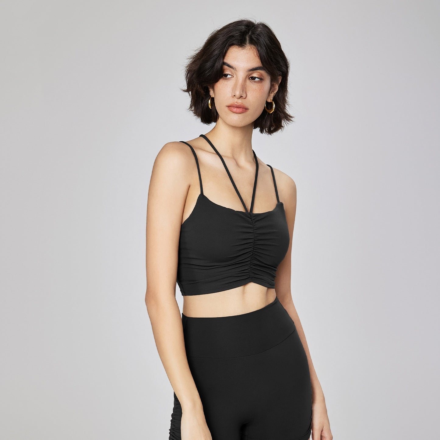 L2245# Women Yoga Bra Shorts Set