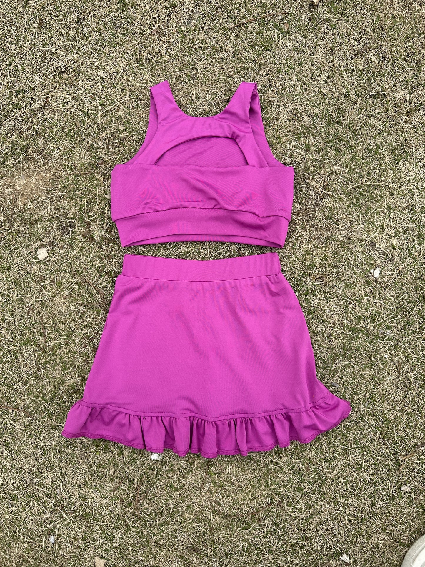L2239# Kids Bra and Skirt Set