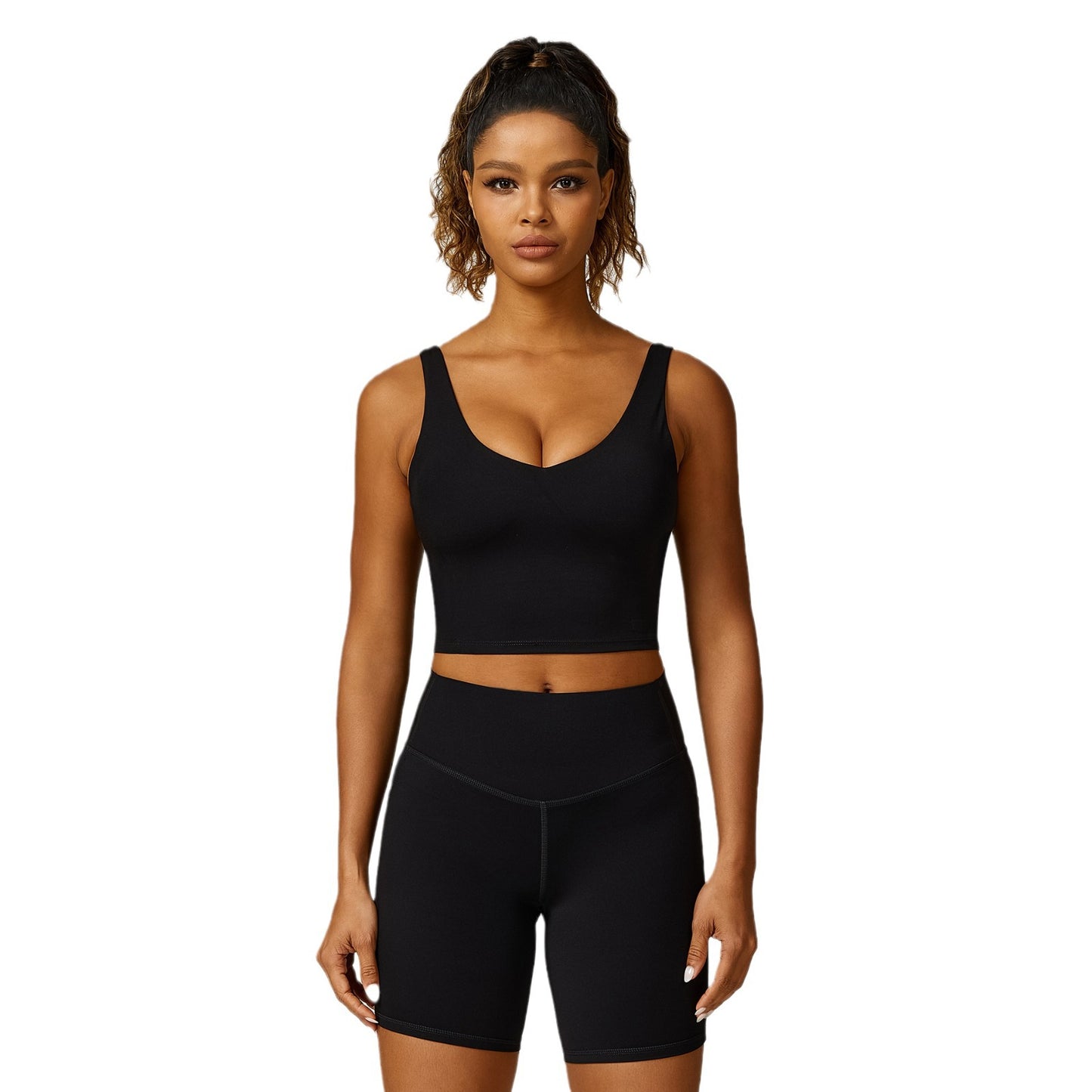 L2929# Women Yoga Bra Shorts Pants Set