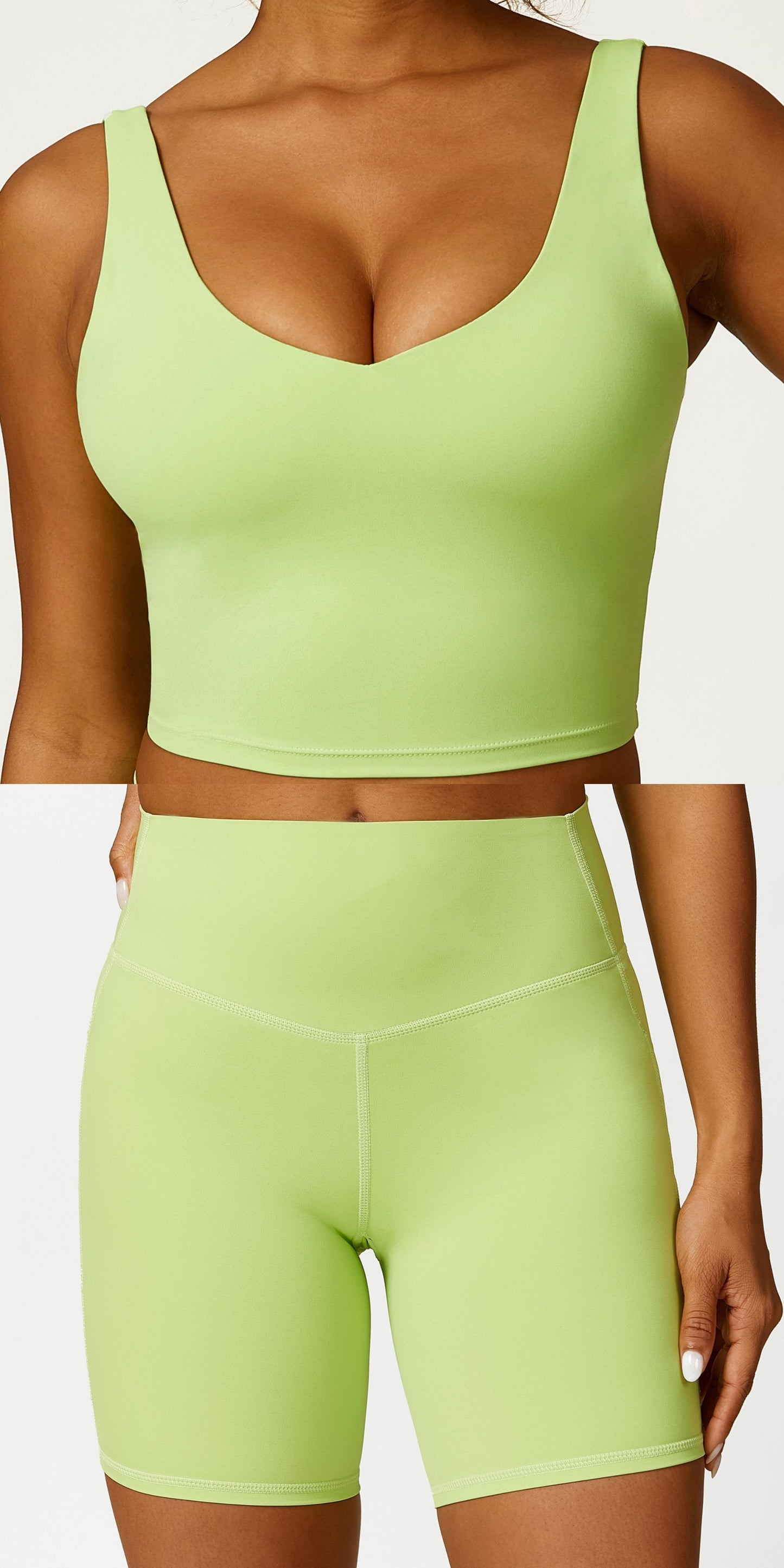 L2929# Women Yoga Bra Shorts Pants Set