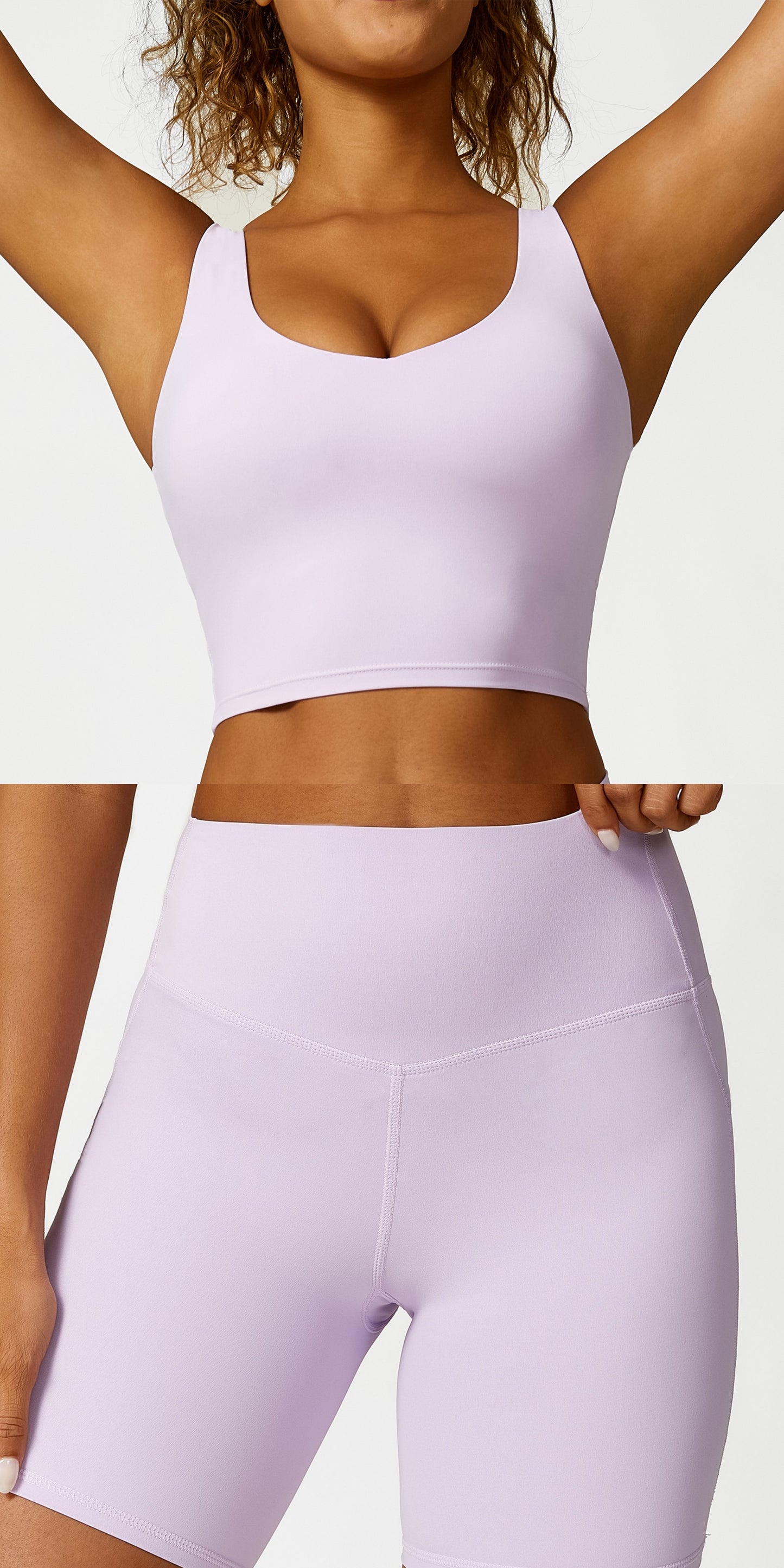 L2929# Women Yoga Bra Shorts Pants Set