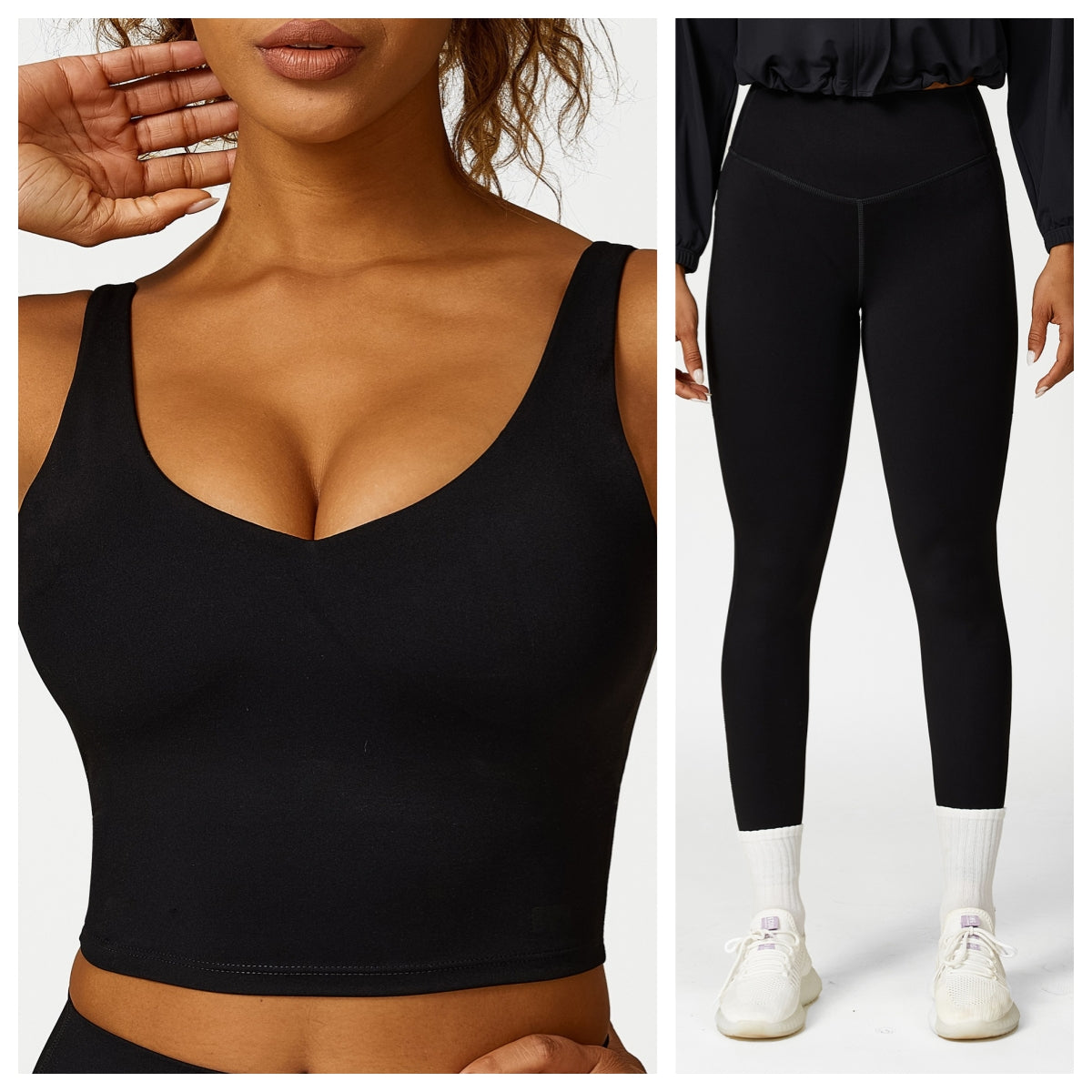 L2929# Women Yoga Bra Shorts Pants Set