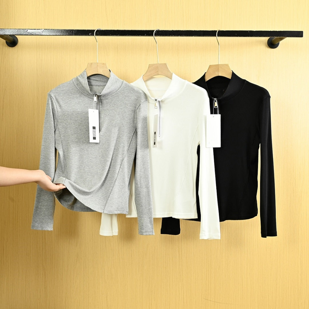 L3466# GX Women Stand-Neck Long-Sleeved shirts