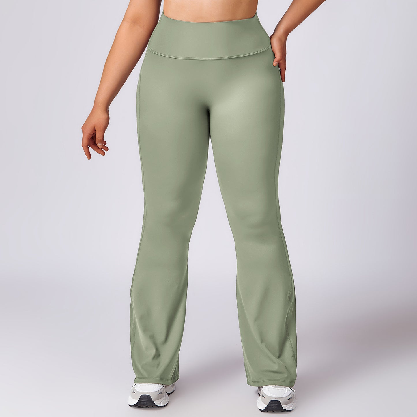 L3057# Women Large Size Yoga Bell Botton Pants