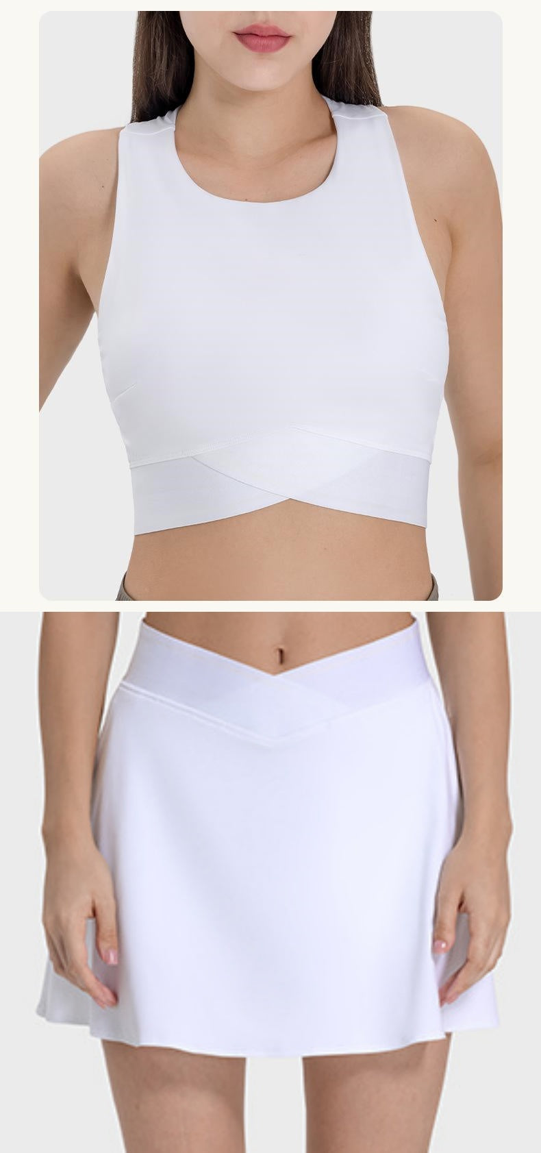 308# AL Yoga Bra Top Skirts Set