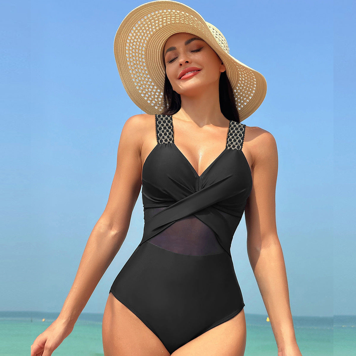 L3072# Women one-piece swimsuit