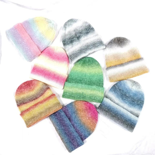 E0878# tie-dye knitted hat