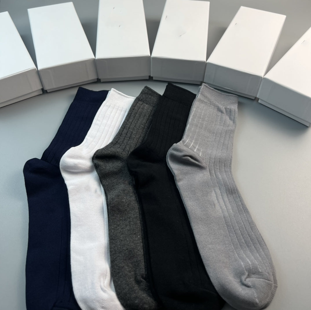 L3510# Unisex Cotton Socks 5Pairs/Set