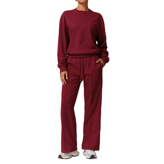 570# A 3D Silver Logo Women Pullover Pants Set