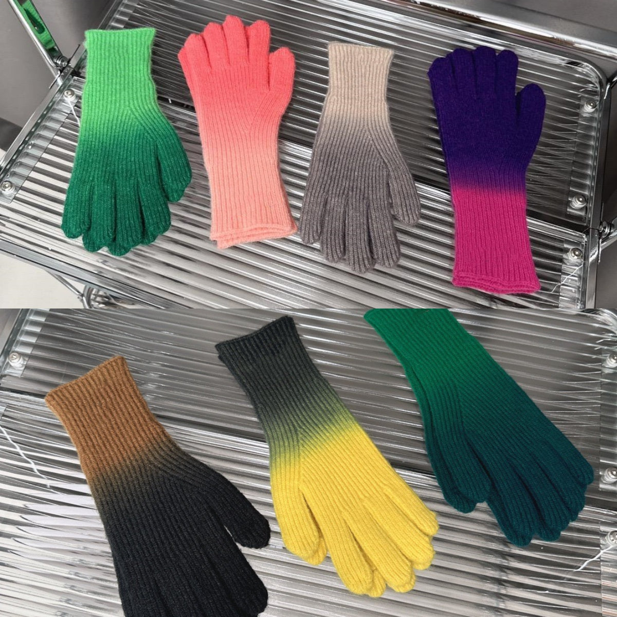 E3385# knitted gloves with 7 colors