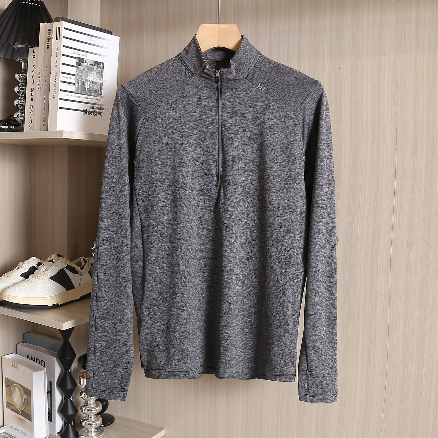 L3324# Men Half Zip Sweatshirts