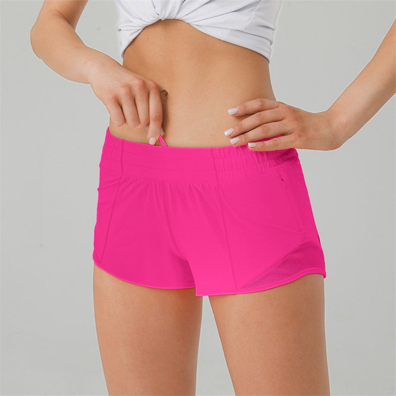 650# Women Yoga Shorts 2.5 with Liner Side Zipper Pockeks Sports Running  Short Exercise Workout Training Shorts – Coco Shop