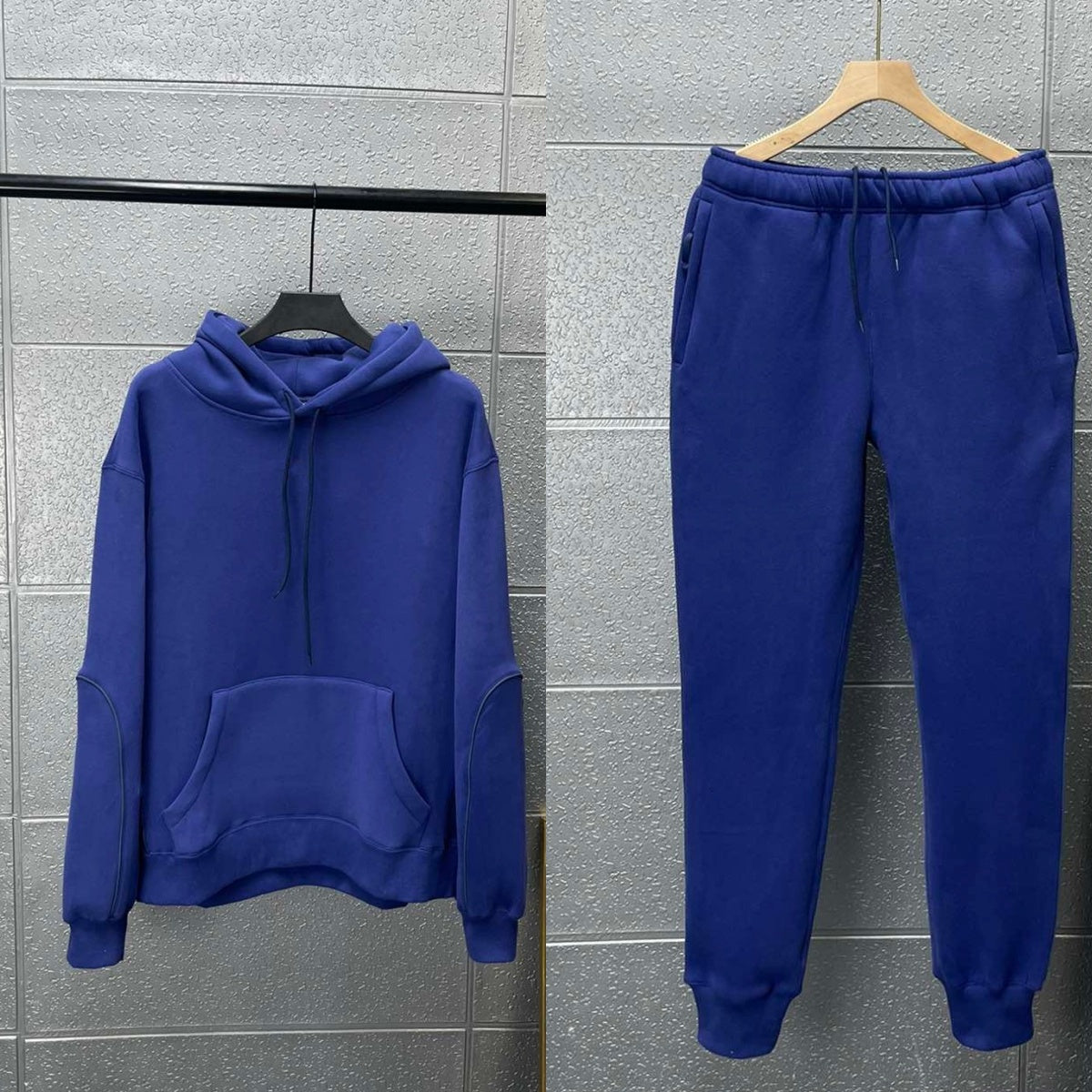 E4017#GX Fleece Hoodies Pants Set