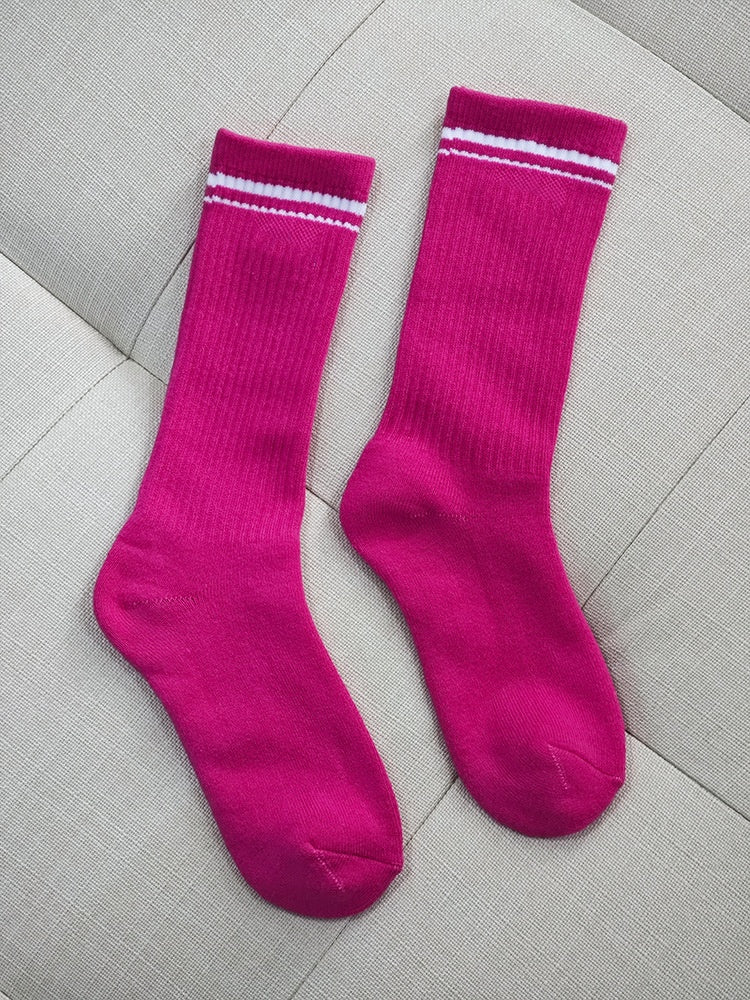 617# A 18cm mid-length cotton socks