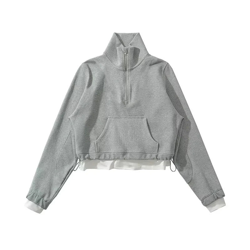 L3606#  Women Haif Zip Sweatshirts