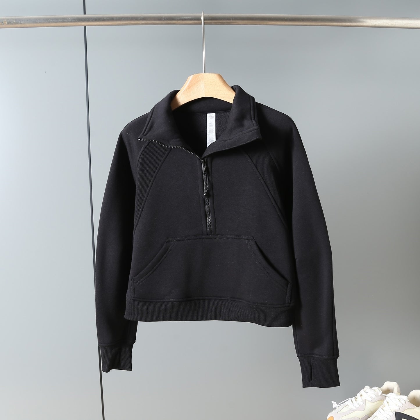 L3566# GX Women  Haif Zip Hoodies