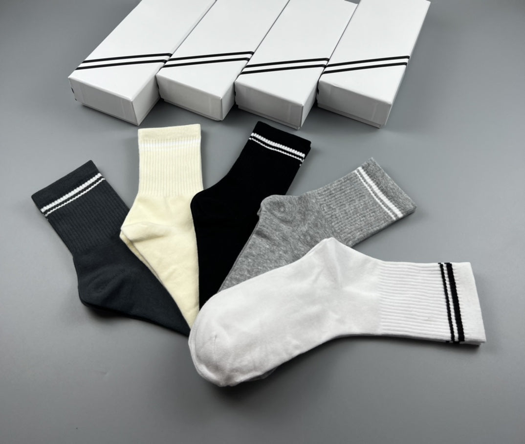 565# A Unisx Cotton Socks 5Pairs/Set