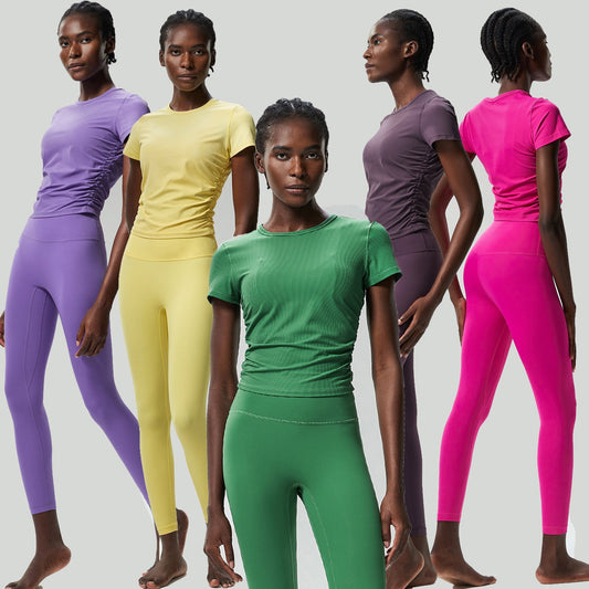 L3718# Women Yoga Shirts and Pants Set