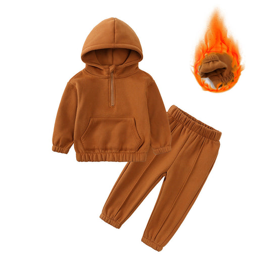 85# AL Kids 3DLogo Hoodies Pants Set