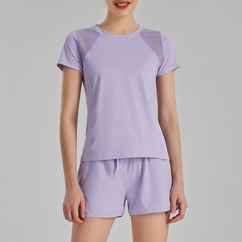 L2191#  Yoga  Shirts And Shorts Set