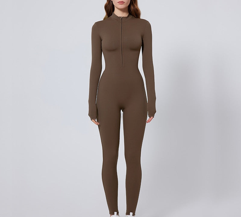 296# AL Women Yoga Long Sleeve Jumpsuit