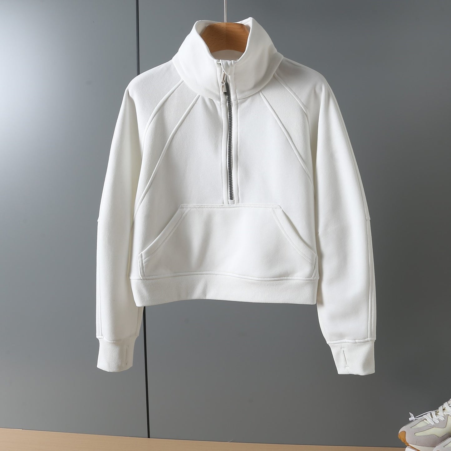 L3566# GX Women  Haif Zip Hoodies