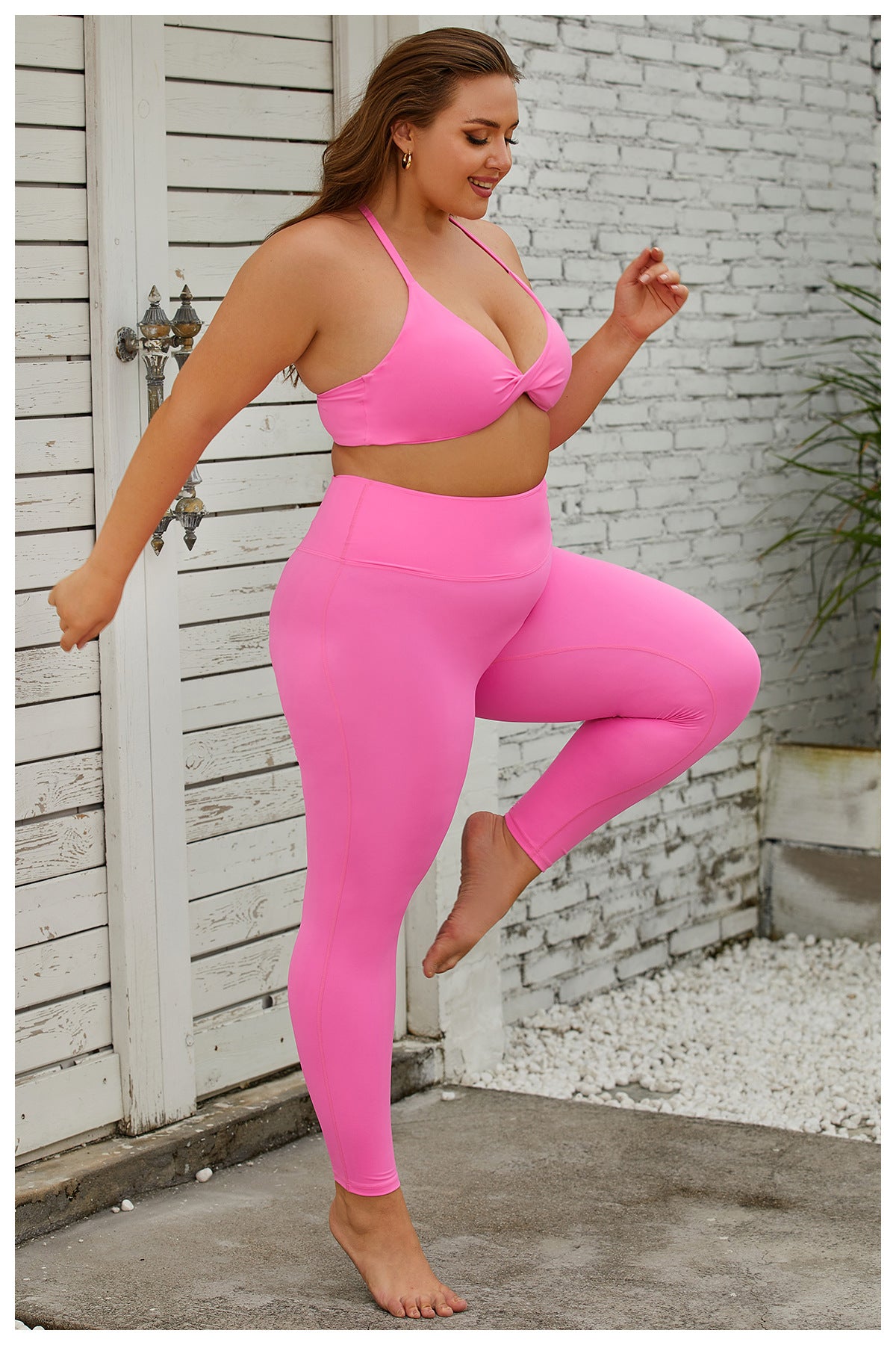 391# AL Women Large Size Yoga Bra Pants Set