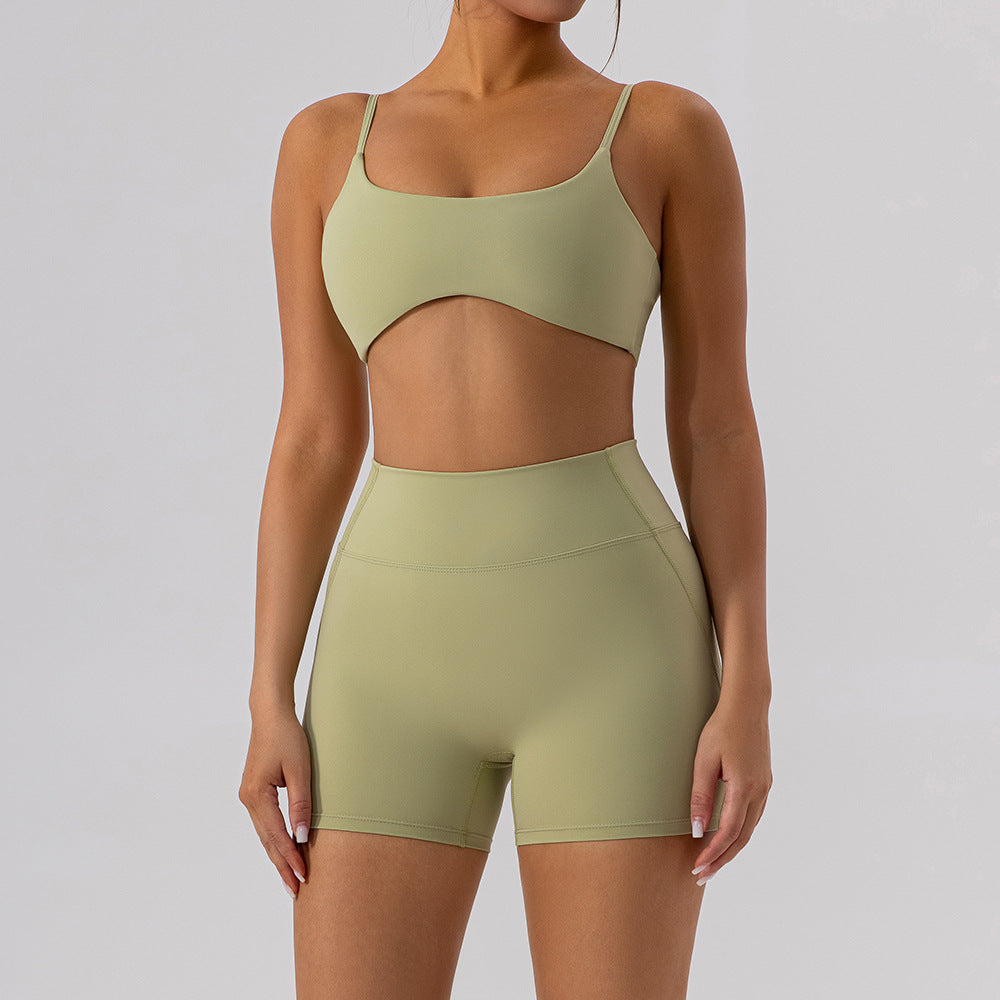 315# AL Women Yoga Bra And Shorts Set