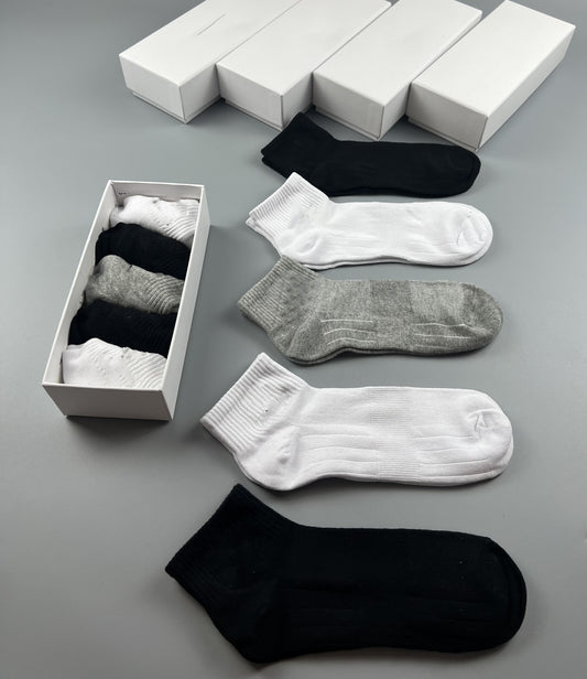 L3508#  Unisex Cotton Socks 5Pairs/Set