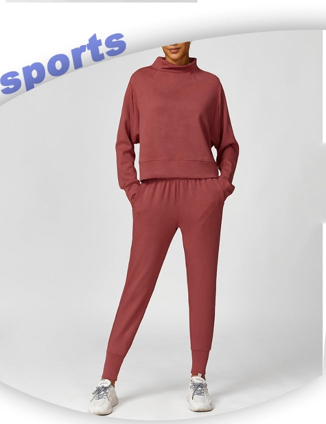 554# A 3D Silver Logo Women Sweatshirts Pants Set