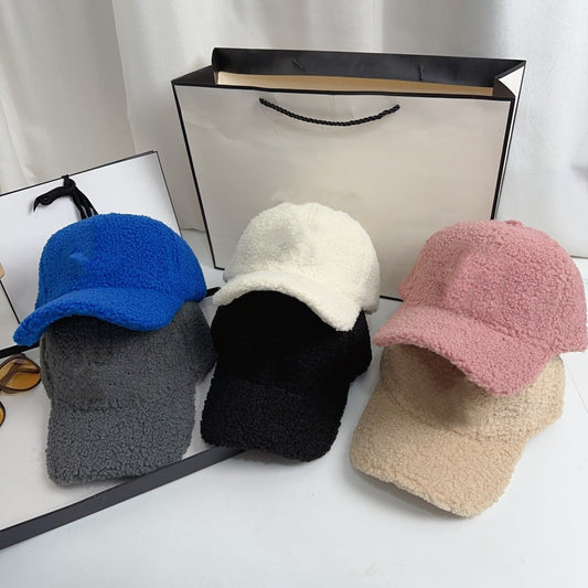 E3138#Lamb wool baseball cap