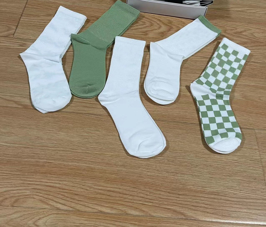 E3558# Unisex Cotton Socks 5 Pairs/Set