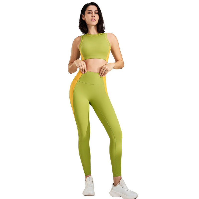 L3383#  Women Yoga Tank Pants Set