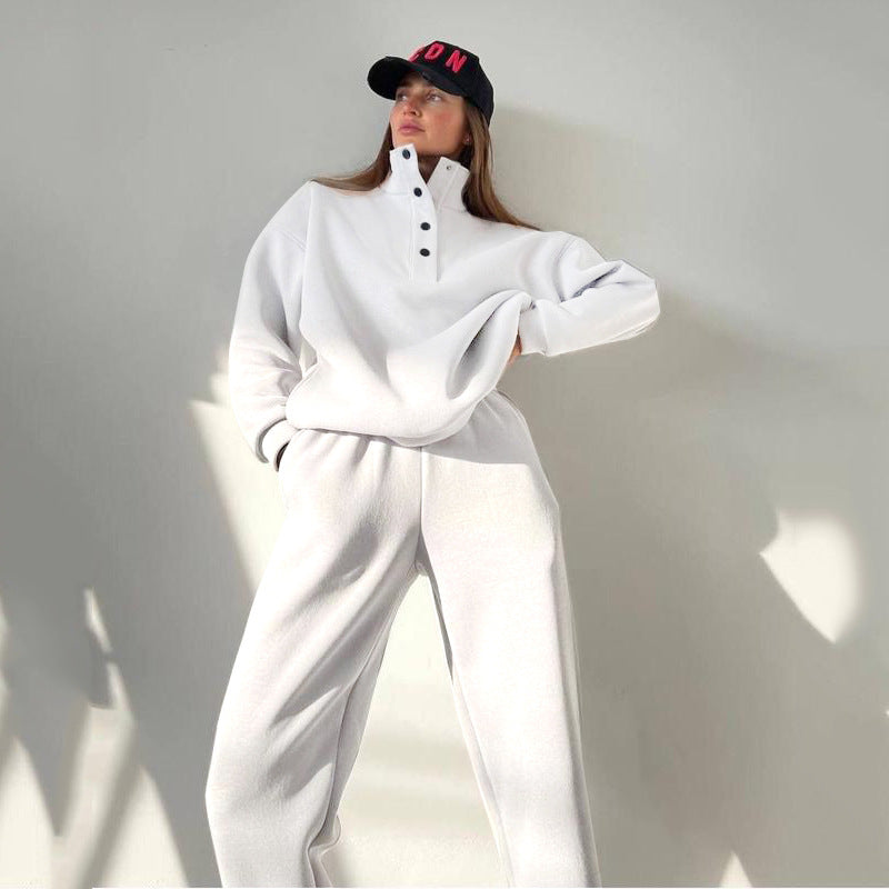 485# AL 3D Silver Logo Women Sweatshirts Pants Set