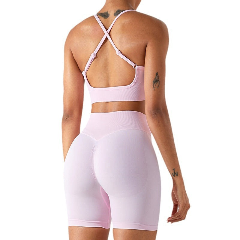 319# AL Women Yoga Bra And Shorts Set