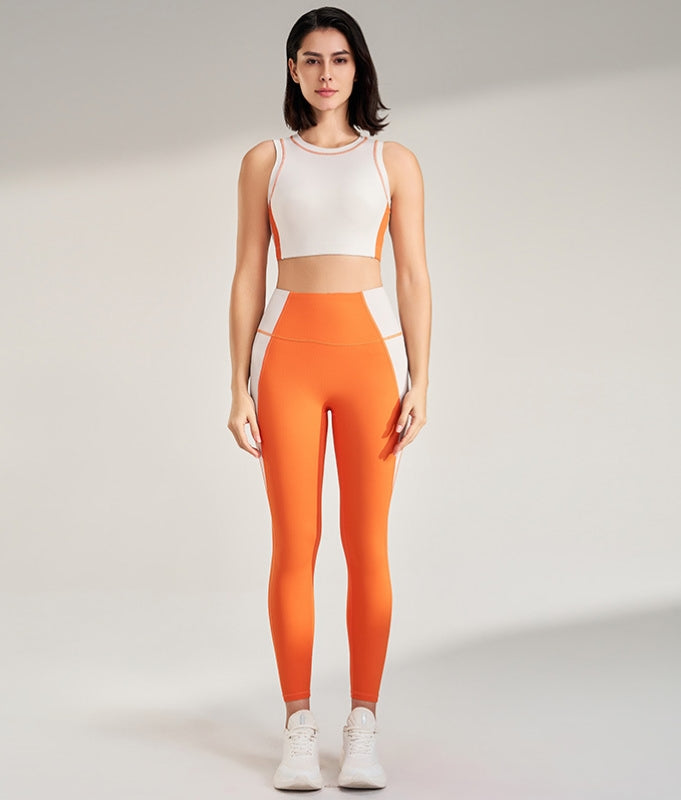 L3383#  Women Yoga Tank Pants Set