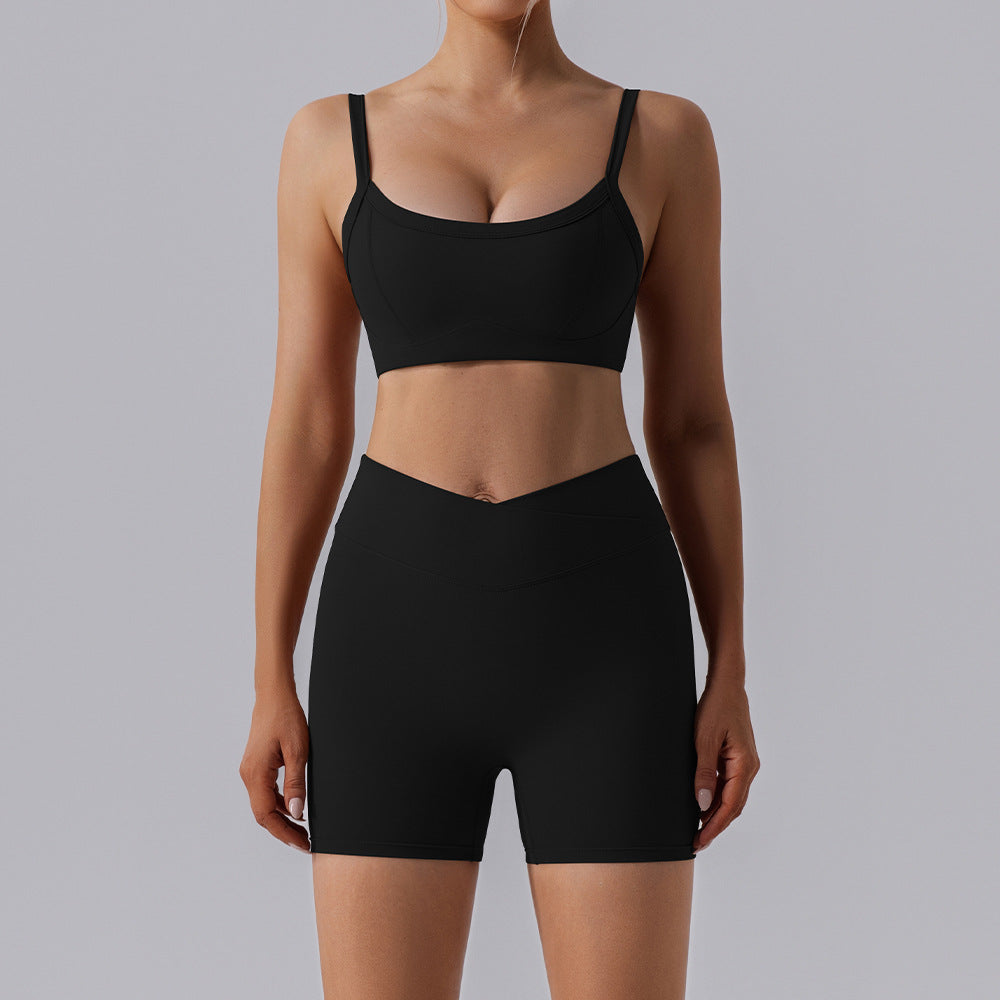 568# A Women Yoga Bra Shorts Set