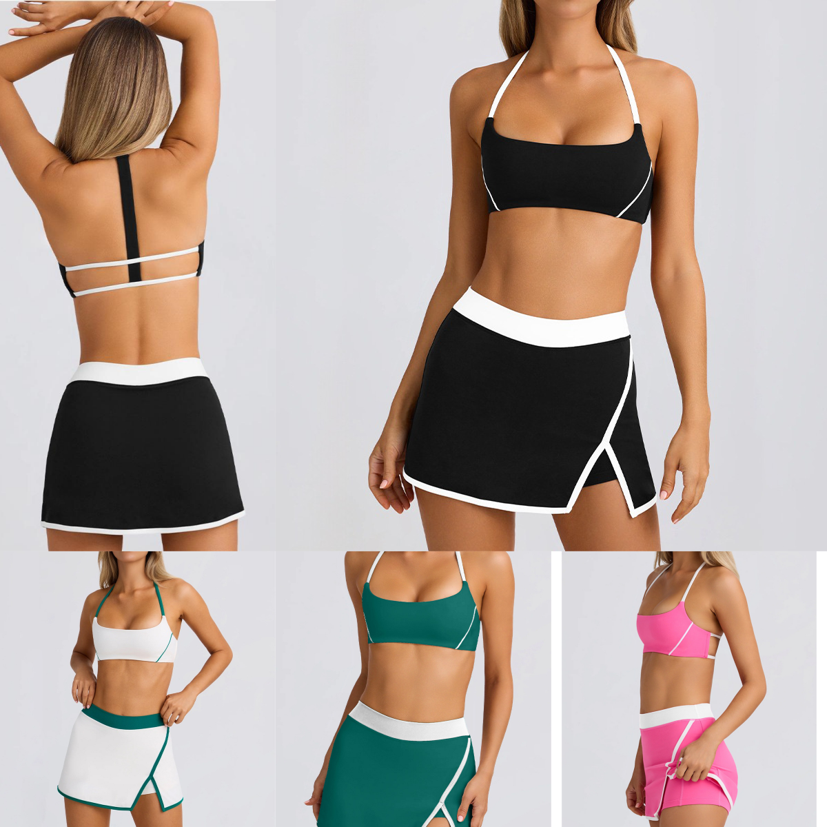 588# A Women Yoga Bra Skirts Set